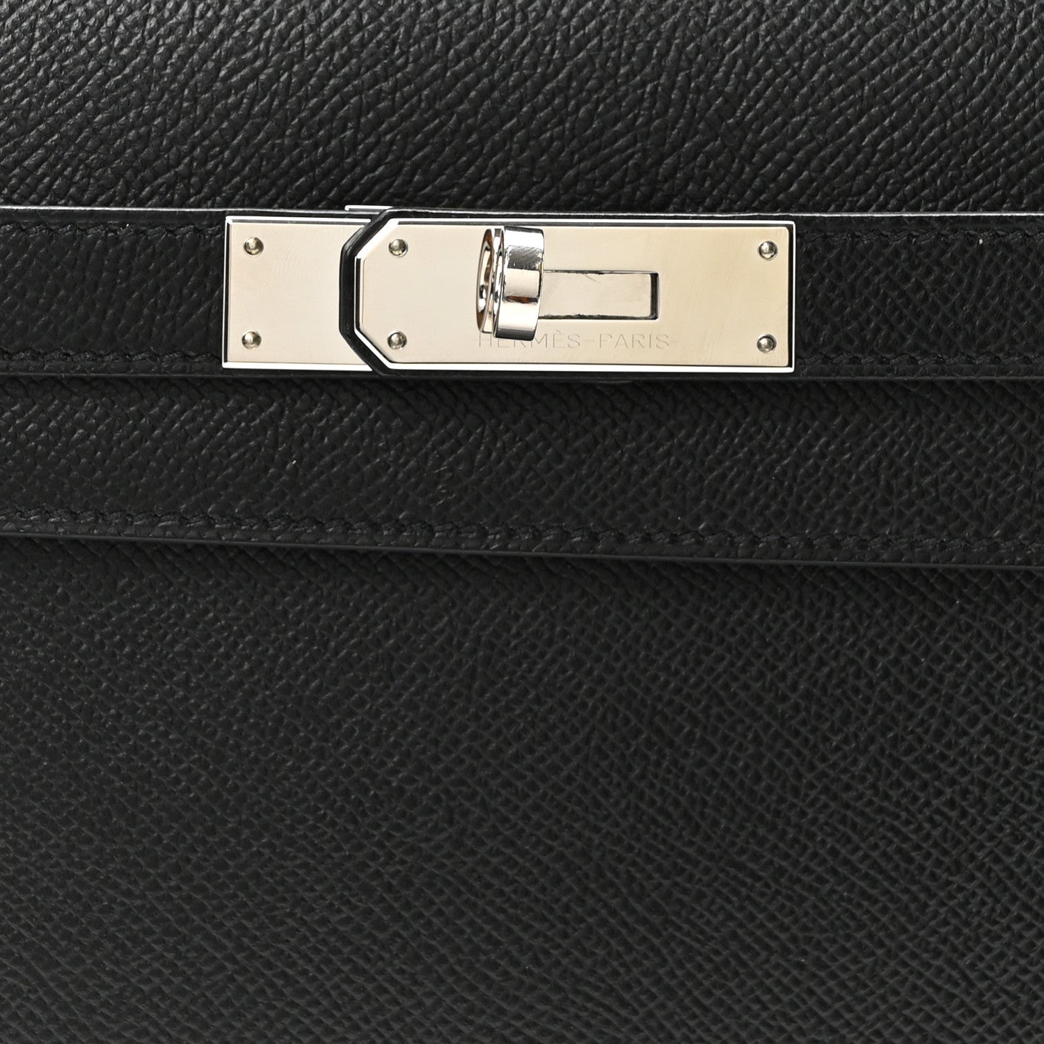 Hermes Epsom Kelly Depeches 25 Pouch Black 9 of 11