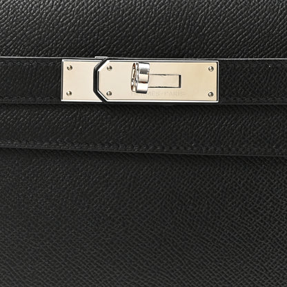 Hermes Epsom Kelly Depeches 25 Pouch Black 9 of 11