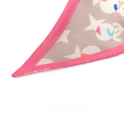 Chanel Silk CC Twilly Hair Scarf Beige Pink 8 of 8