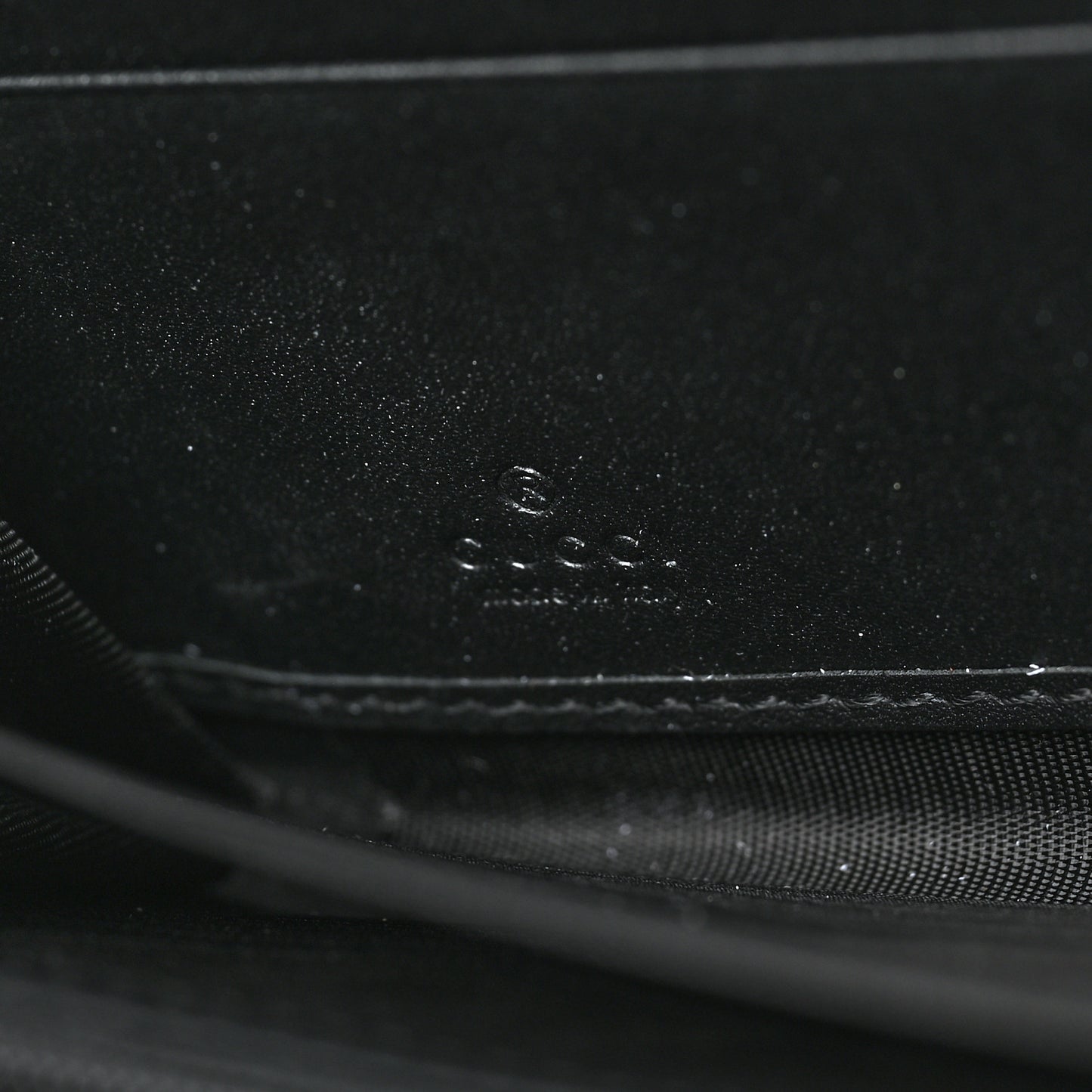 Calfskin Square G Space Zip Around Wallet Black