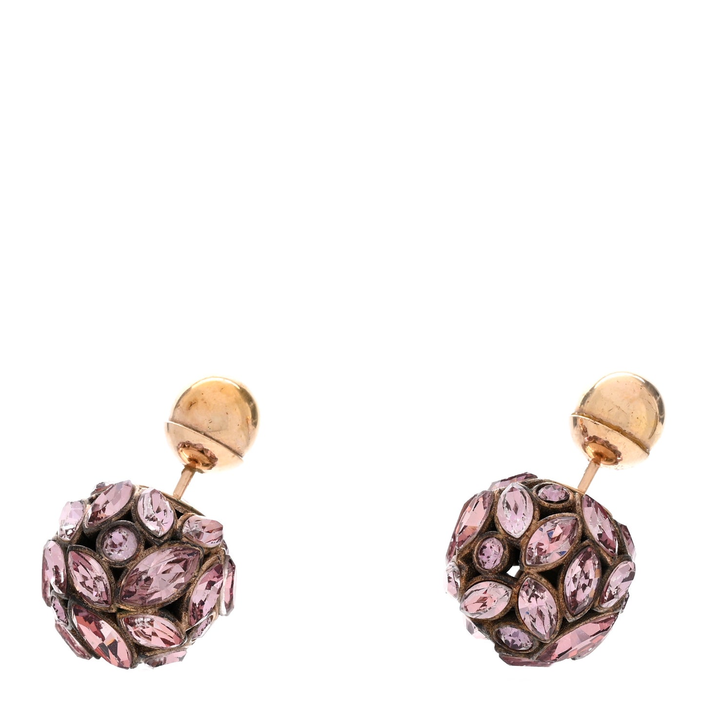 Crystal Mise En Dior Tribal Earrings Violet