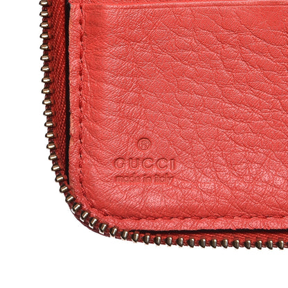 Gucci Pebbled Calfskin Soho Zip Around Wallet Coral 7 of 12