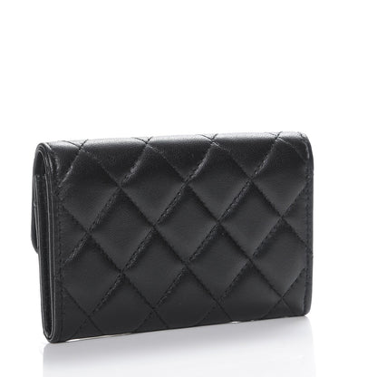 Chanel Lambskin Quilted Flap Card Holder Black 3 of 9