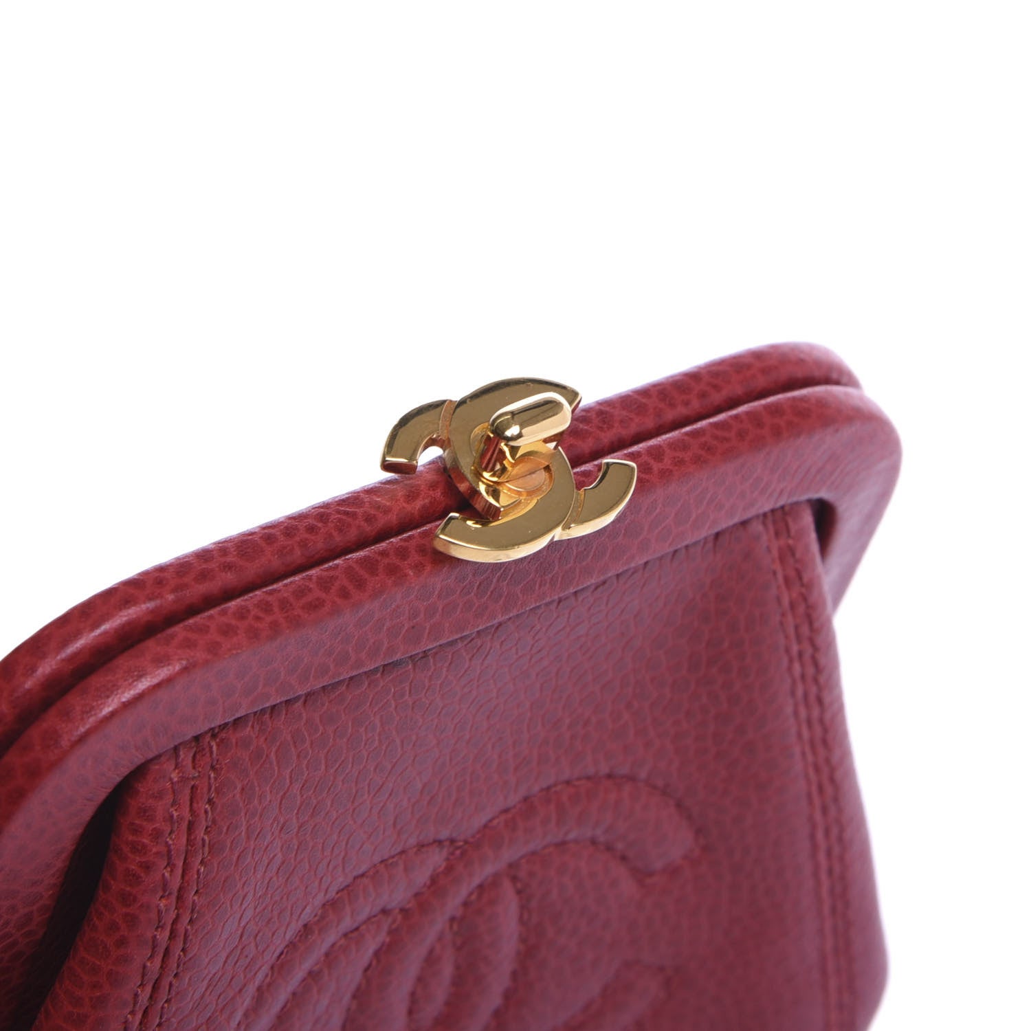 Chanel Caviar CC Coin Purse Red 7 of 8