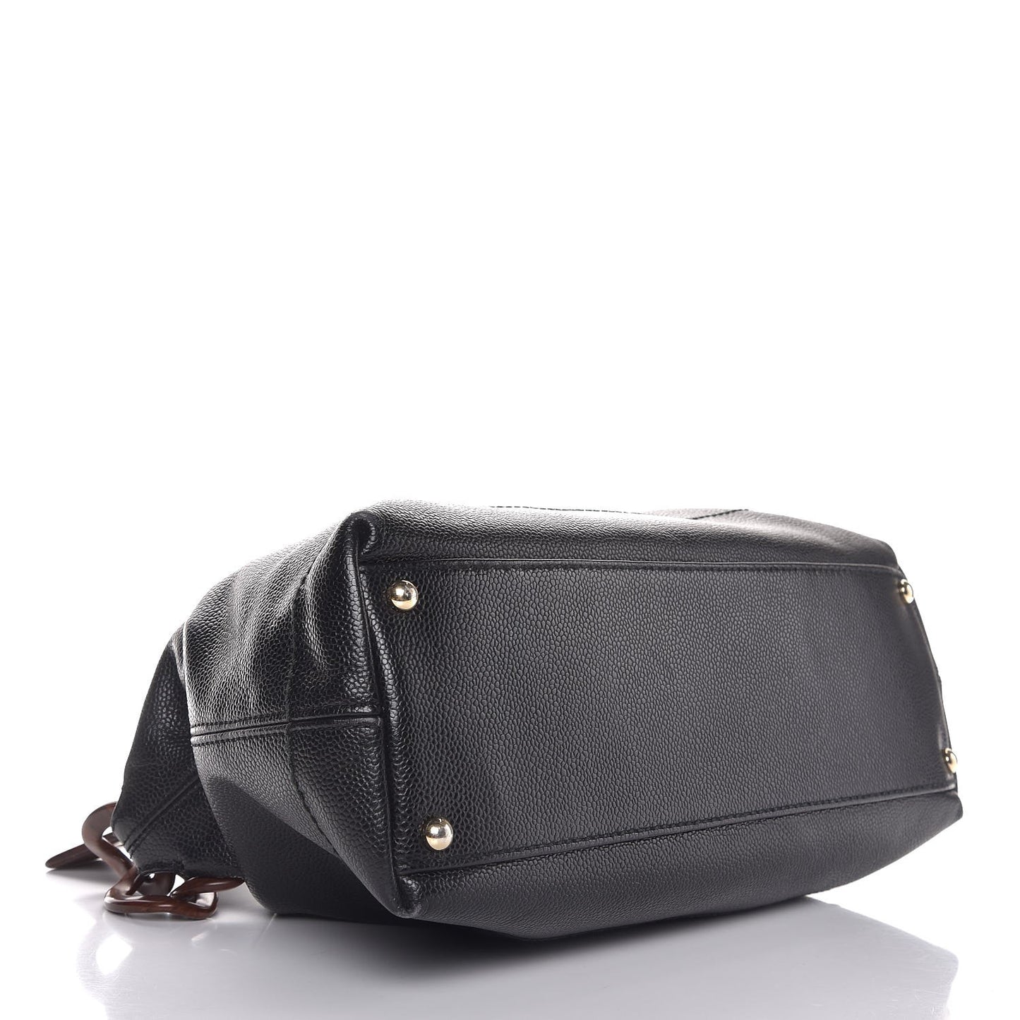 Caviar CC Wood Chain Hobo Black