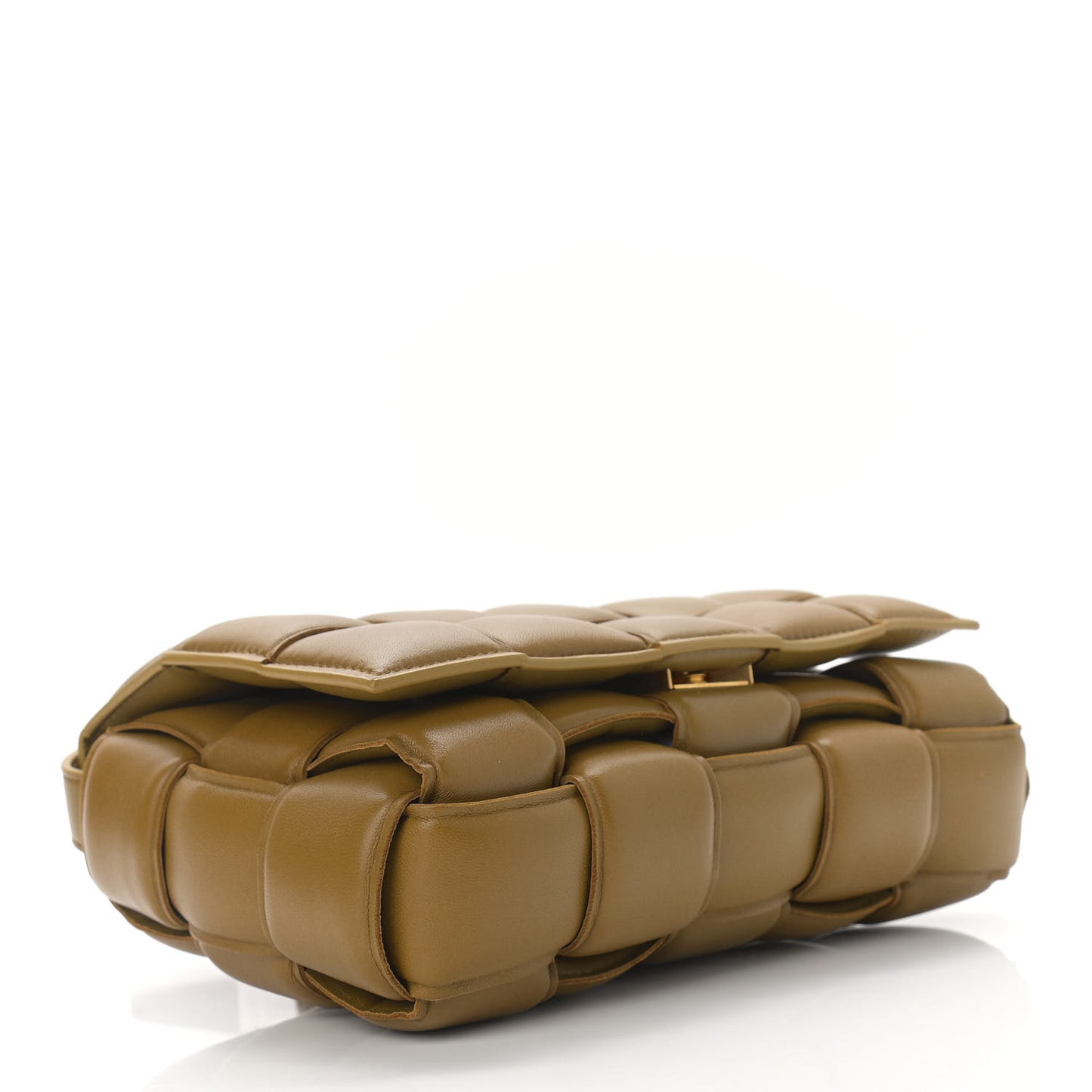 Nappa Maxi Intreccio Padded Cassette Crossbody Bag Acorn