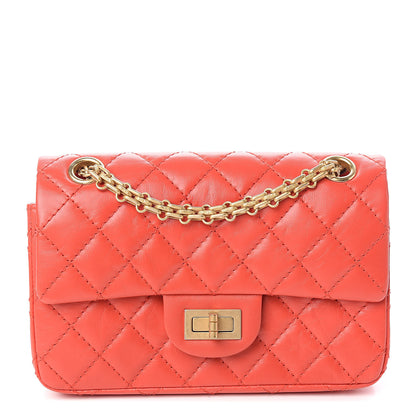 Chanel Aged Calfskin Quilted 2.55 Reissue Mini Flap Red 1 of 11