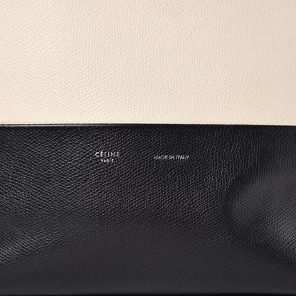 Celine Grained Calfskin Small Vertical Bi-Cabas Cream Black 8 of 15