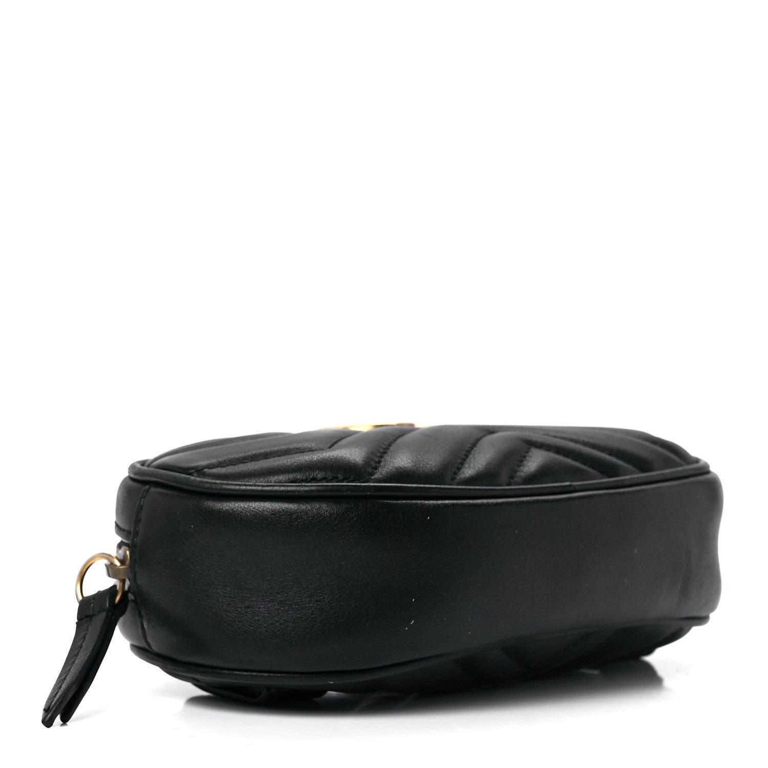 Gucci Calfskin Matelasse GG Marmont Belt Bag 75 30 Black 4 of 13