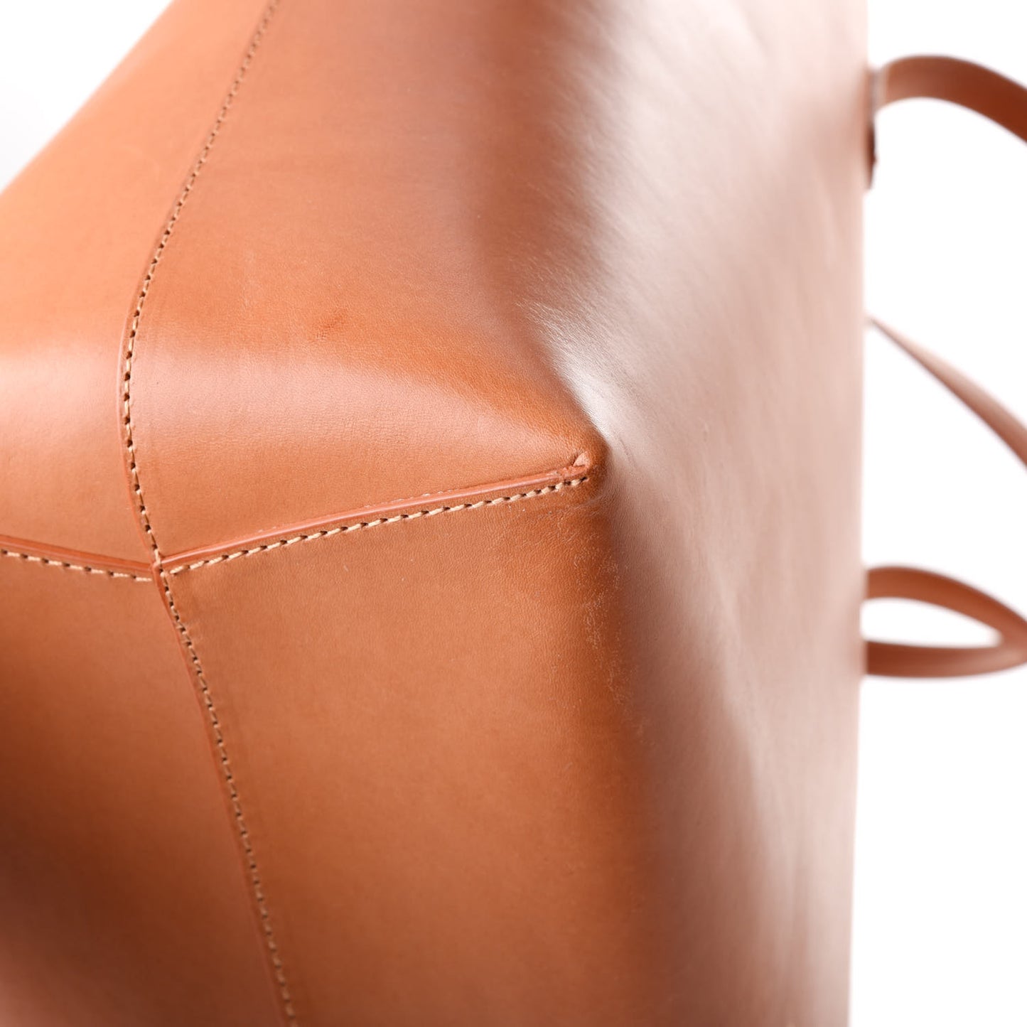 Calfskin Large Shopping Tote Cammello