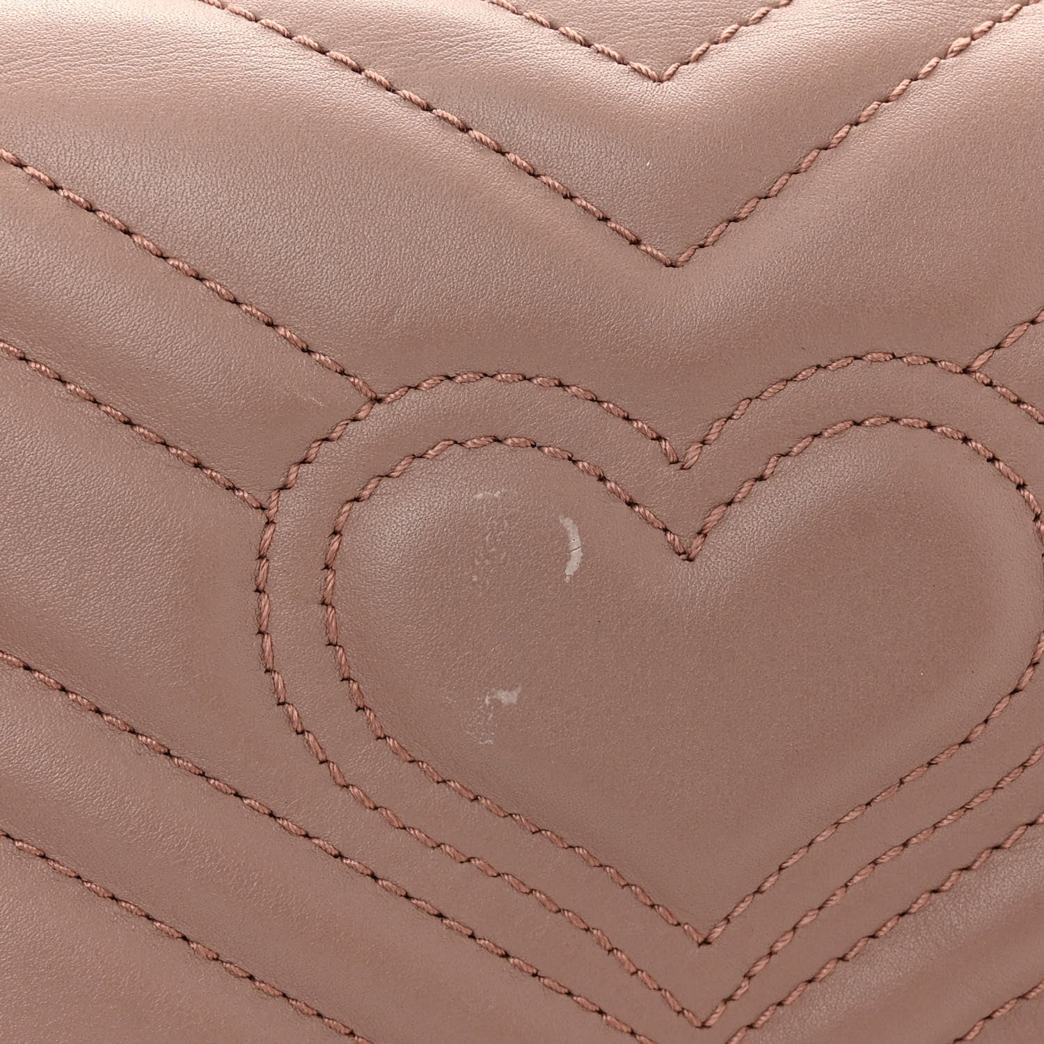 Gucci Calfskin Matelasse Super Mini GG Marmont Shoulder Bag Porcelain Rose 11 of 12