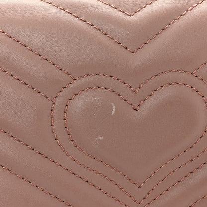 Gucci Calfskin Matelasse Super Mini GG Marmont Shoulder Bag Porcelain Rose 11 of 12