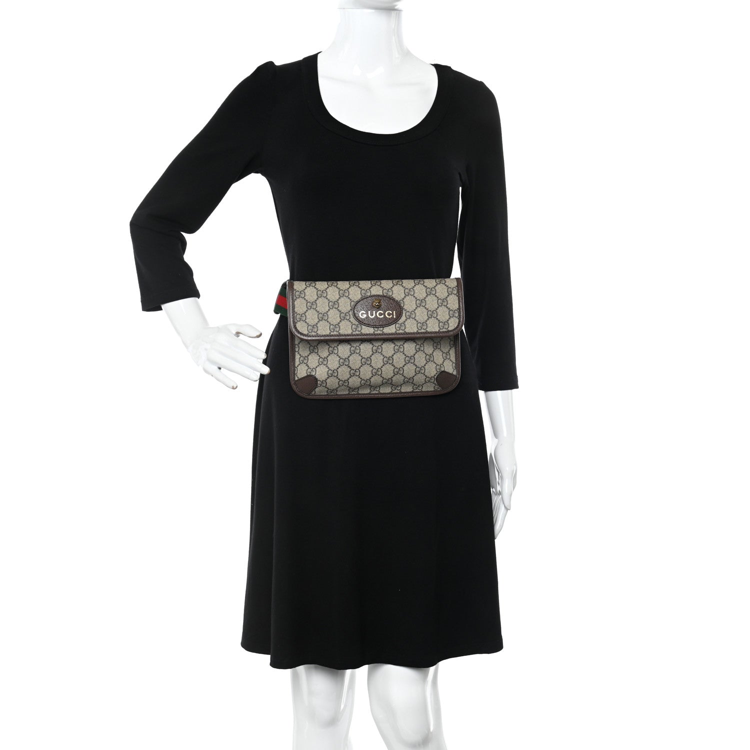 Gucci GG Supreme Monogram Neo Vintage Web Belt Bag Brown 2 of 10