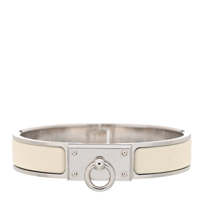 Hermes Enamel Clic Anneau Bracelet PM Craie 1 of 5