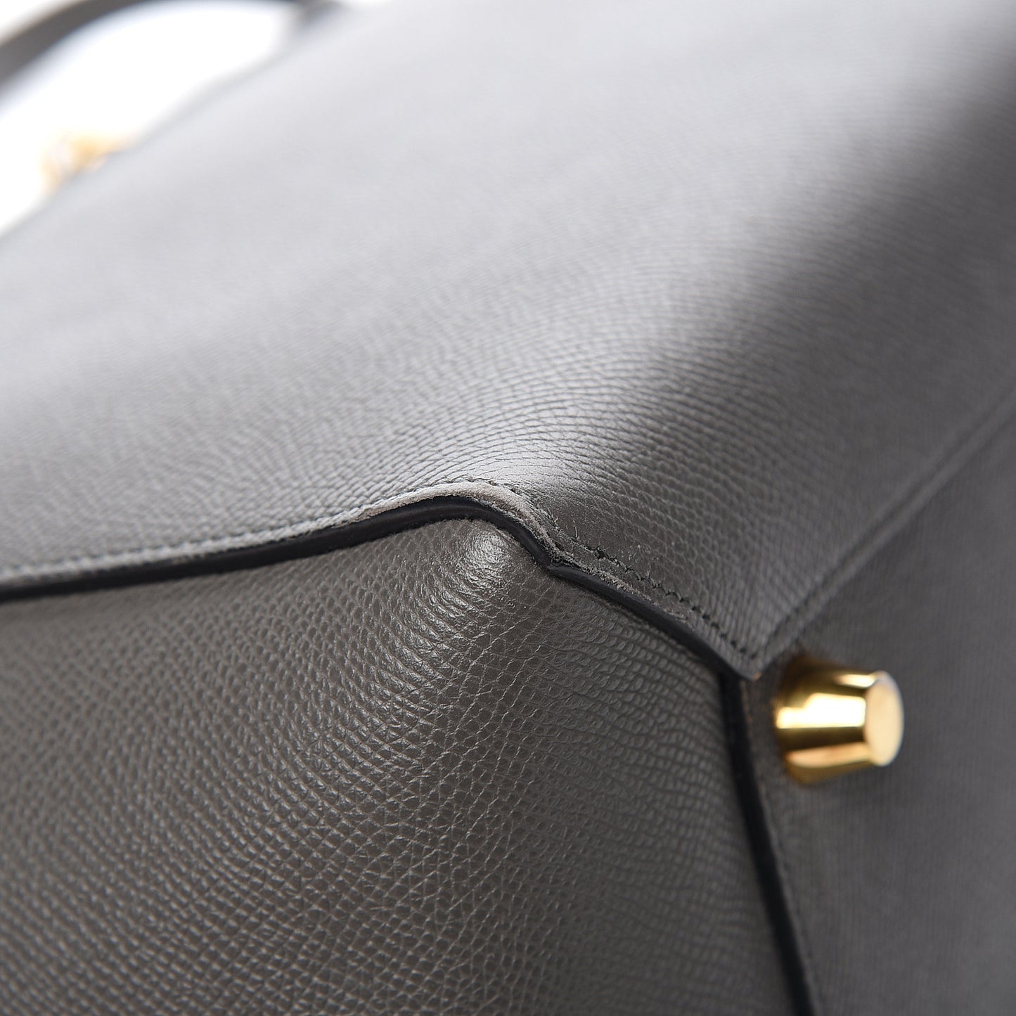 Grained Calfskin Mini Belt Bag Grey