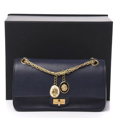 Chanel Calfskin Nude 2.55 Medals Reissue 225 Flap Navy 15 of 15