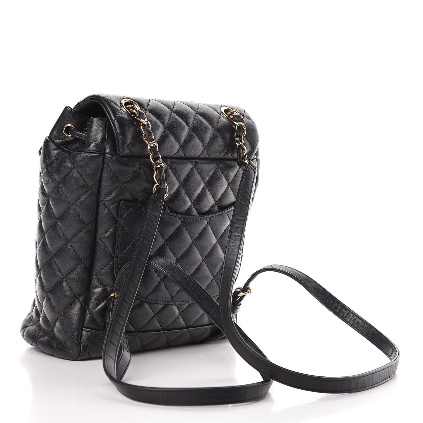 Lambskin Quilted Small Urban Spirit Backpack Black