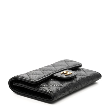 Chanel Caviar Quilted Flap Card Holder Wallet Black 4 of 7