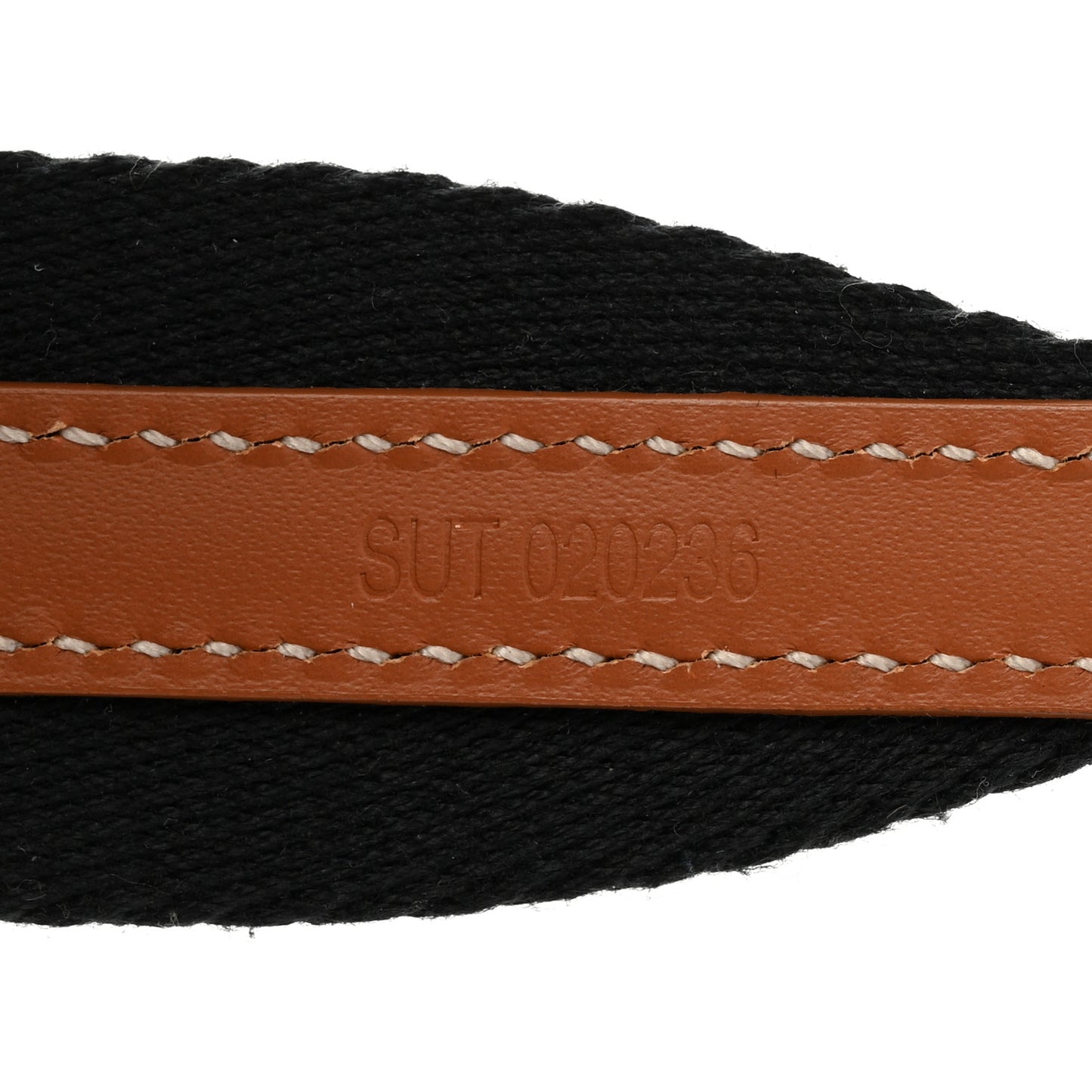 Canvas Calfskin Adjustable Shoulder Strap Black