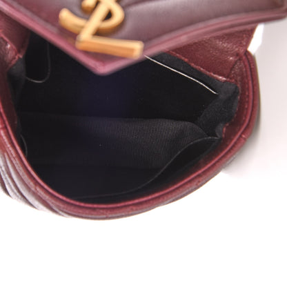 Saint Laurent Sheepskin Matelasse Monogram Mini College Bag Amaranto 6 of 9