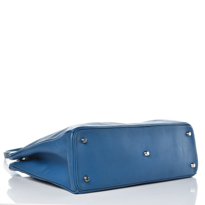 Christian Dior Smooth Calfskin Large Diorissimo Tote Blue 4 of 17