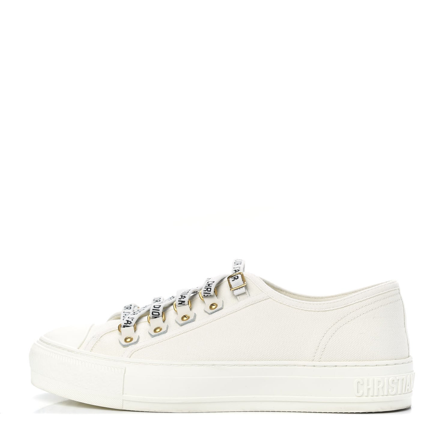 Canvas Walk'n Dior Low Top Sneakers 38.5 White