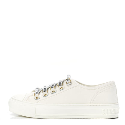 Christian Dior Canvas Walk'n Dior Low Top Sneakers 38.5 White 1 of 9