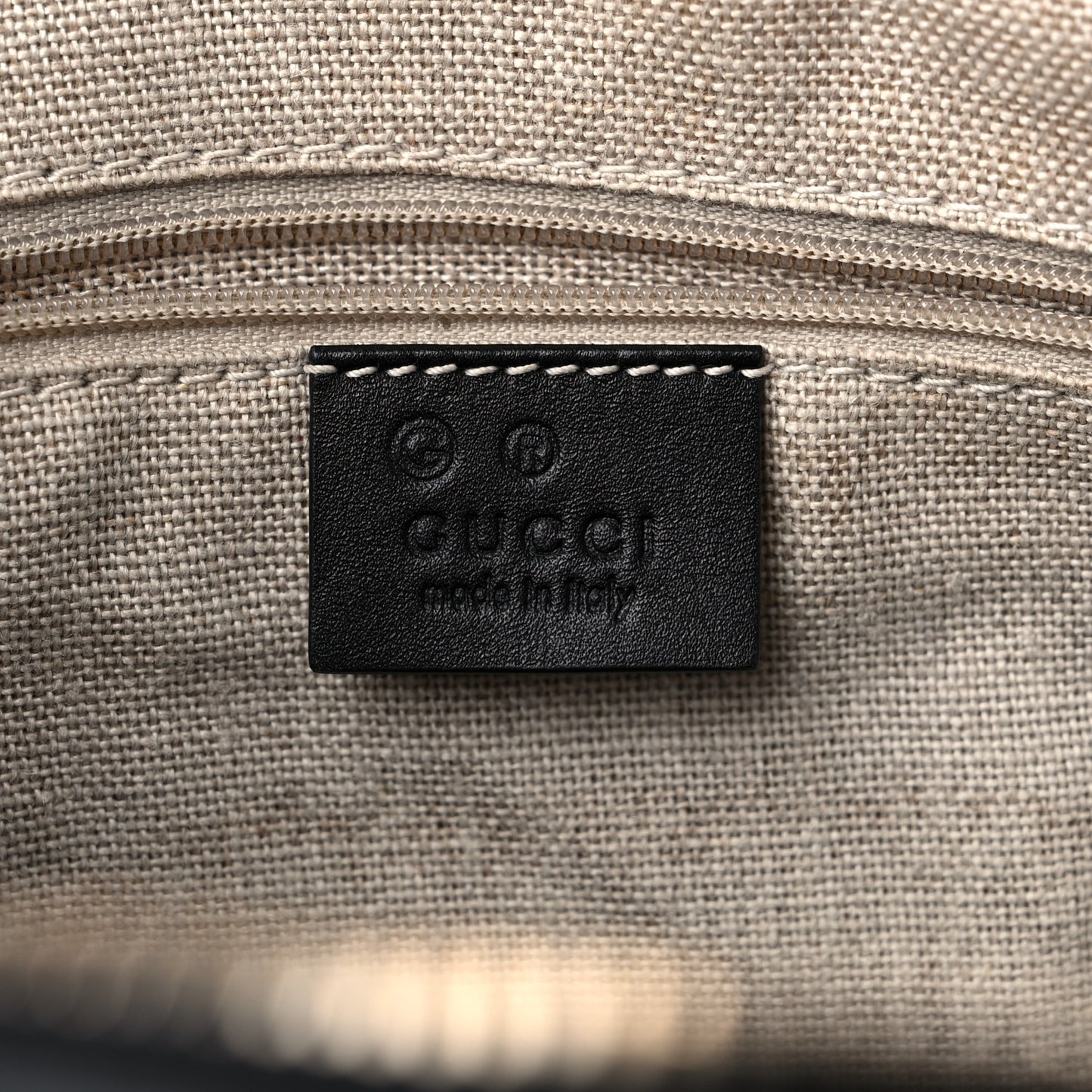 Soft Microguccissima Small Zippered Satchel Black