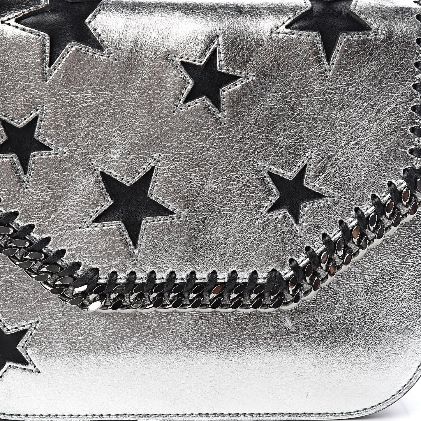 Metallic Alter Nappa Medium Star Falabella Box Shoulder Bag Silver