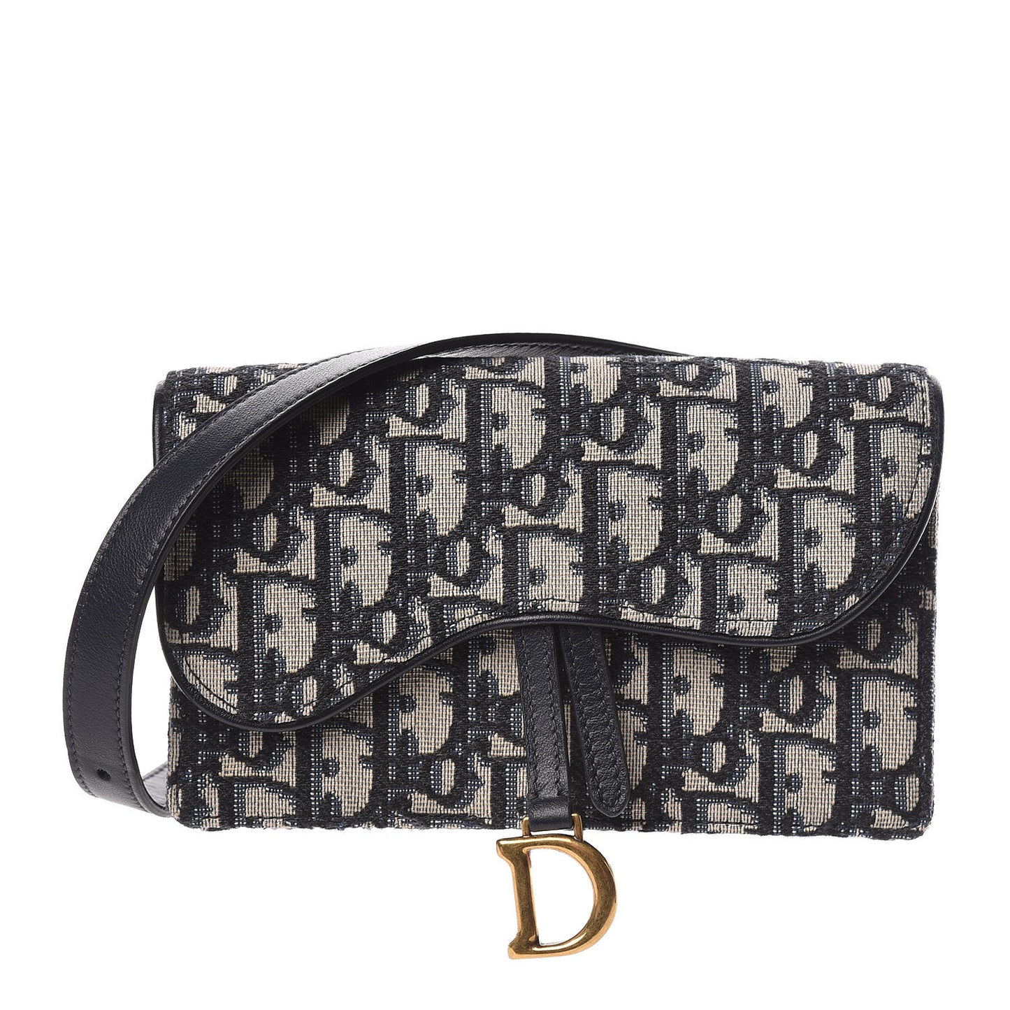 Oblique Saddle Belt Bag Blue