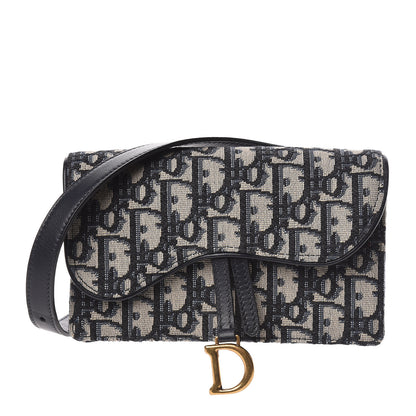 Christian Dior Oblique Saddle Belt Bag Blue 1 of 15