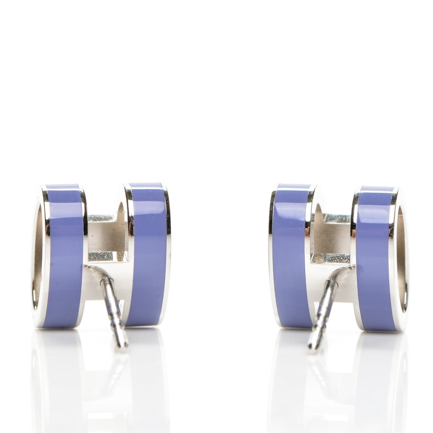 Palladium Lacquered Pop H Earrings