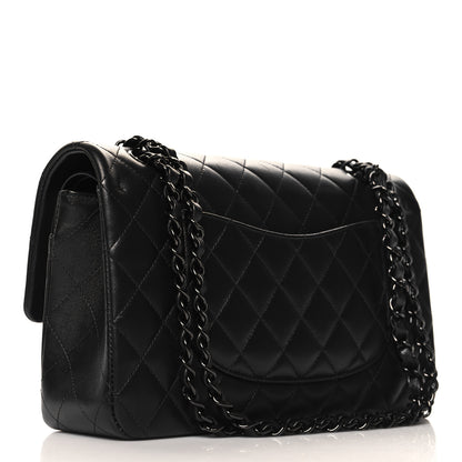 Chanel Lambskin Quilted Medium Double Flap So Black 2 of 10