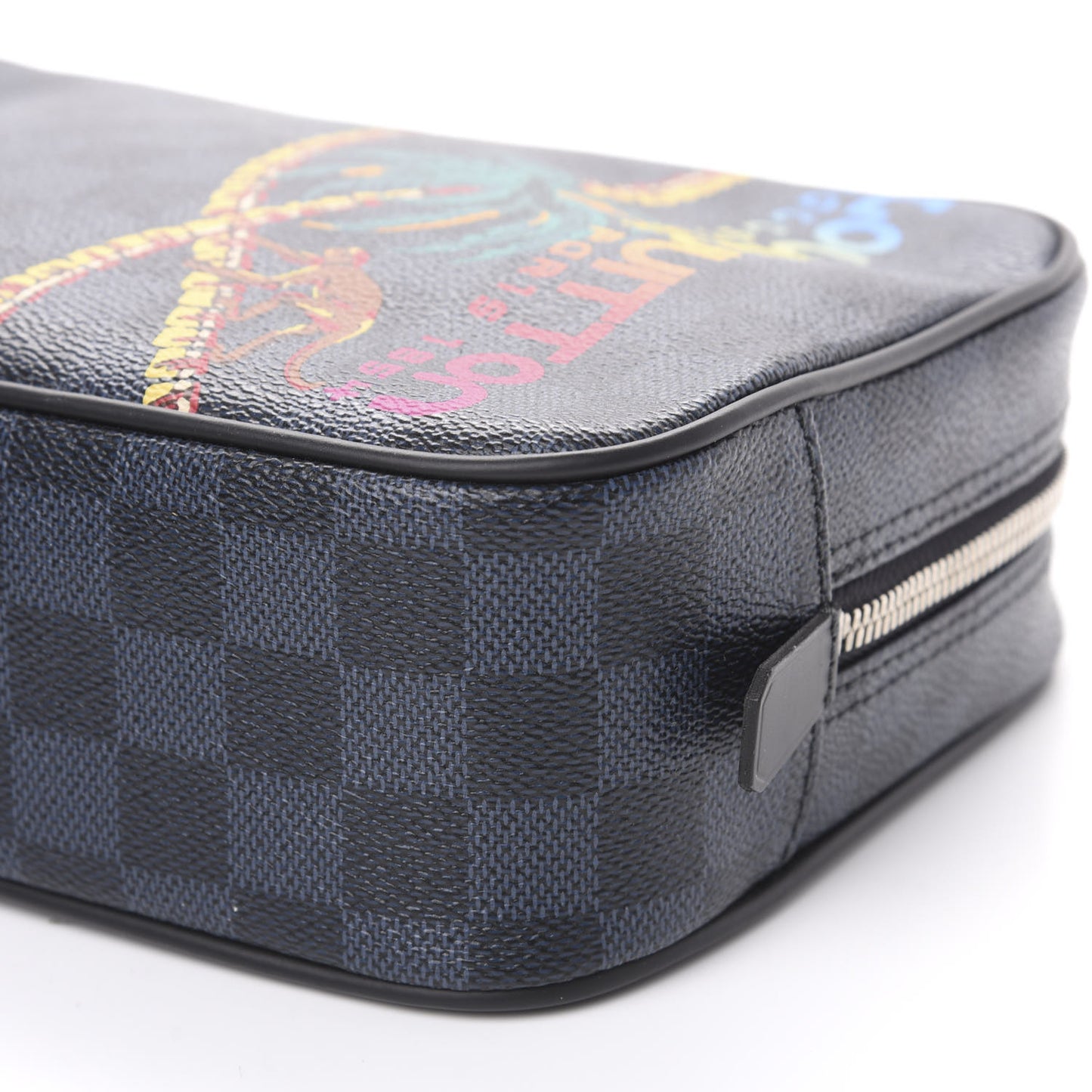 Damier Cobalt Jungle Toilet Pouch GM Blue