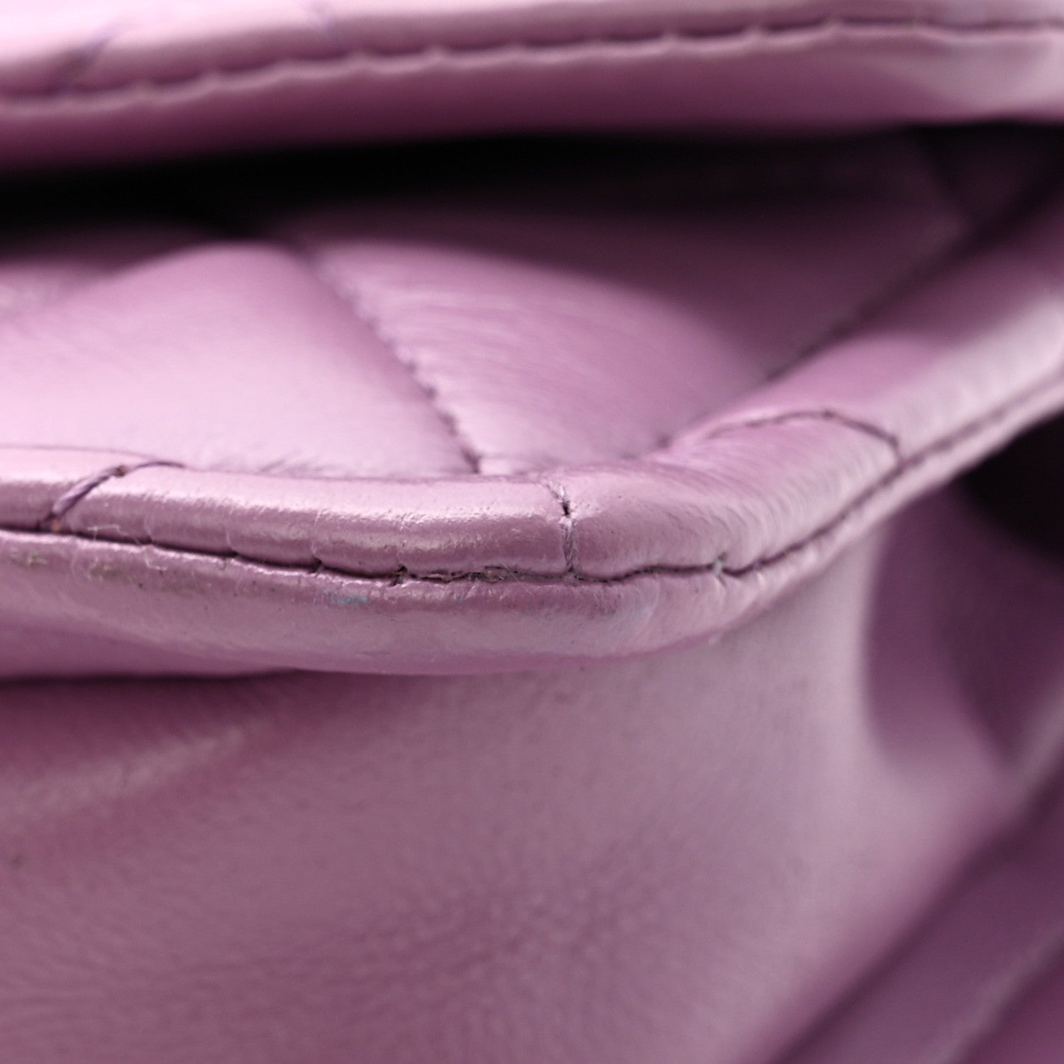 Chanel Shiny Lambskin Quilted Extra Mini Flap Purple 11 of 12