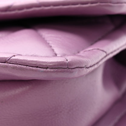 Chanel Shiny Lambskin Quilted Extra Mini Flap Purple 11 of 12