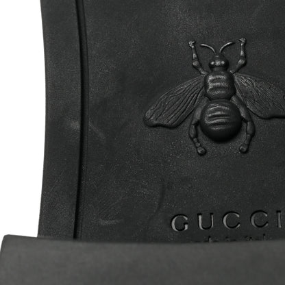 Gucci Flores Calfskin Horsebit Chain Ankle Boots 37 Black 14 of 18