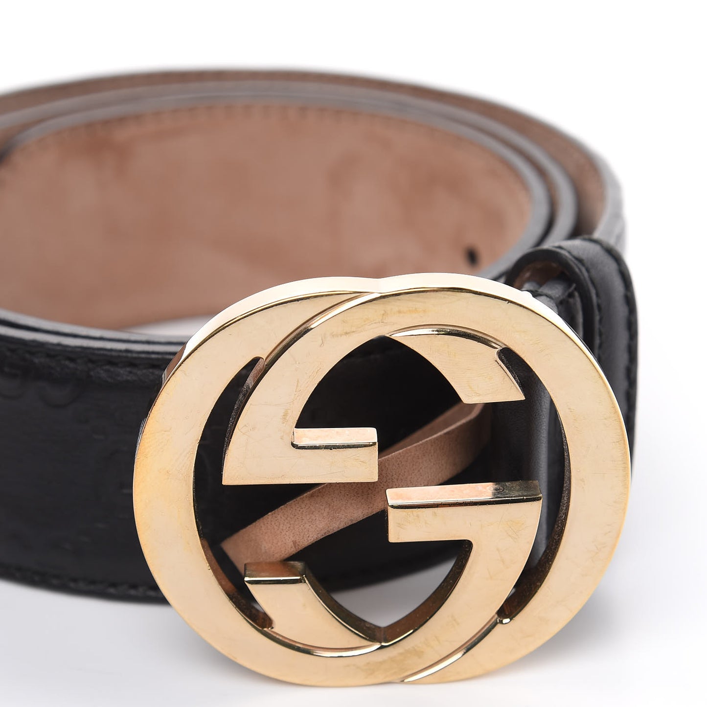 Guccissima Interlocking G Belt 80 32 Black