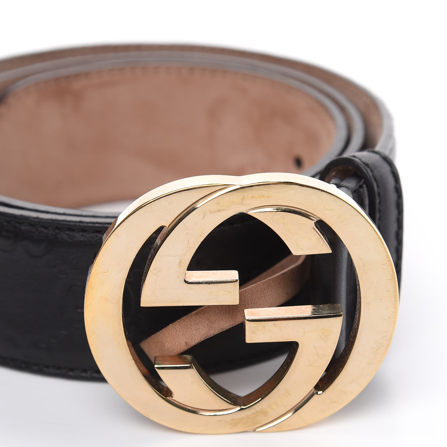 Gucci Guccissima Interlocking G Belt 80 32 Black 8 of 8