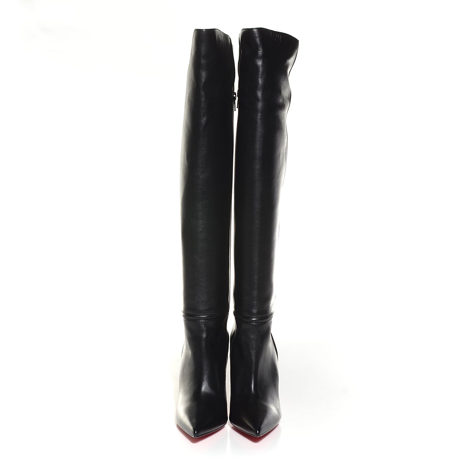 Christian Louboutin Nappa Armurabotta 100 Over The Knee Boots 37.5 Black 2 of 7