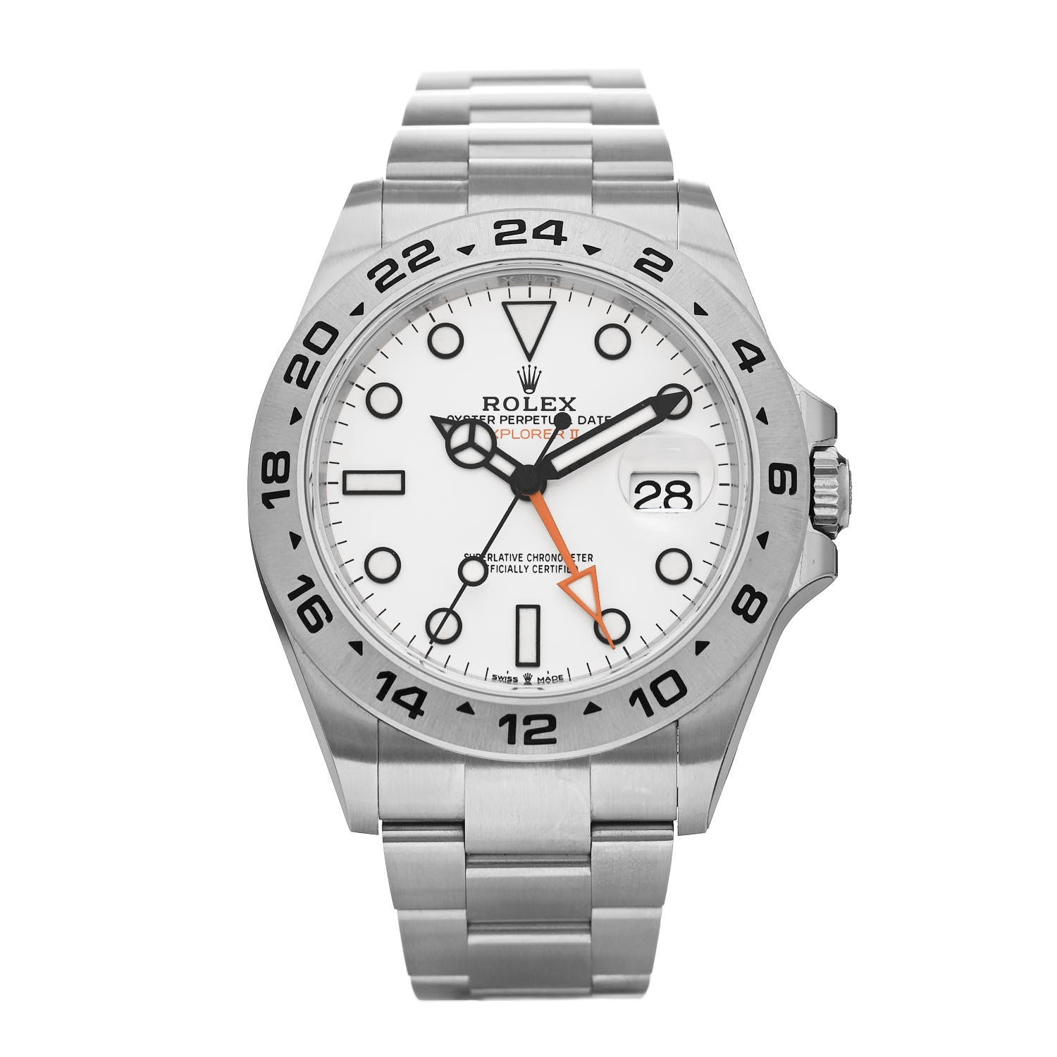 Rolex Stainless Steel 42mm Oyster Perpetual Date Explorer II Watch White 226570 1 of 5