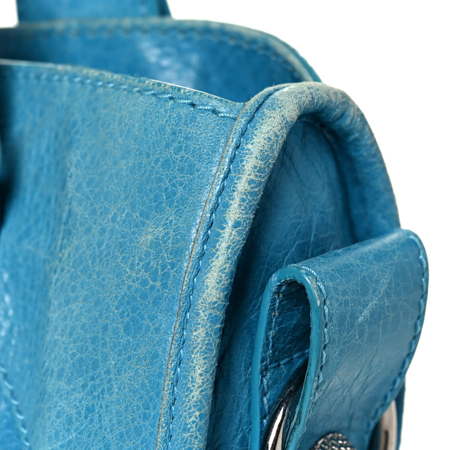 Agneau Giant 21 Silver Hardware City Bleu Paon