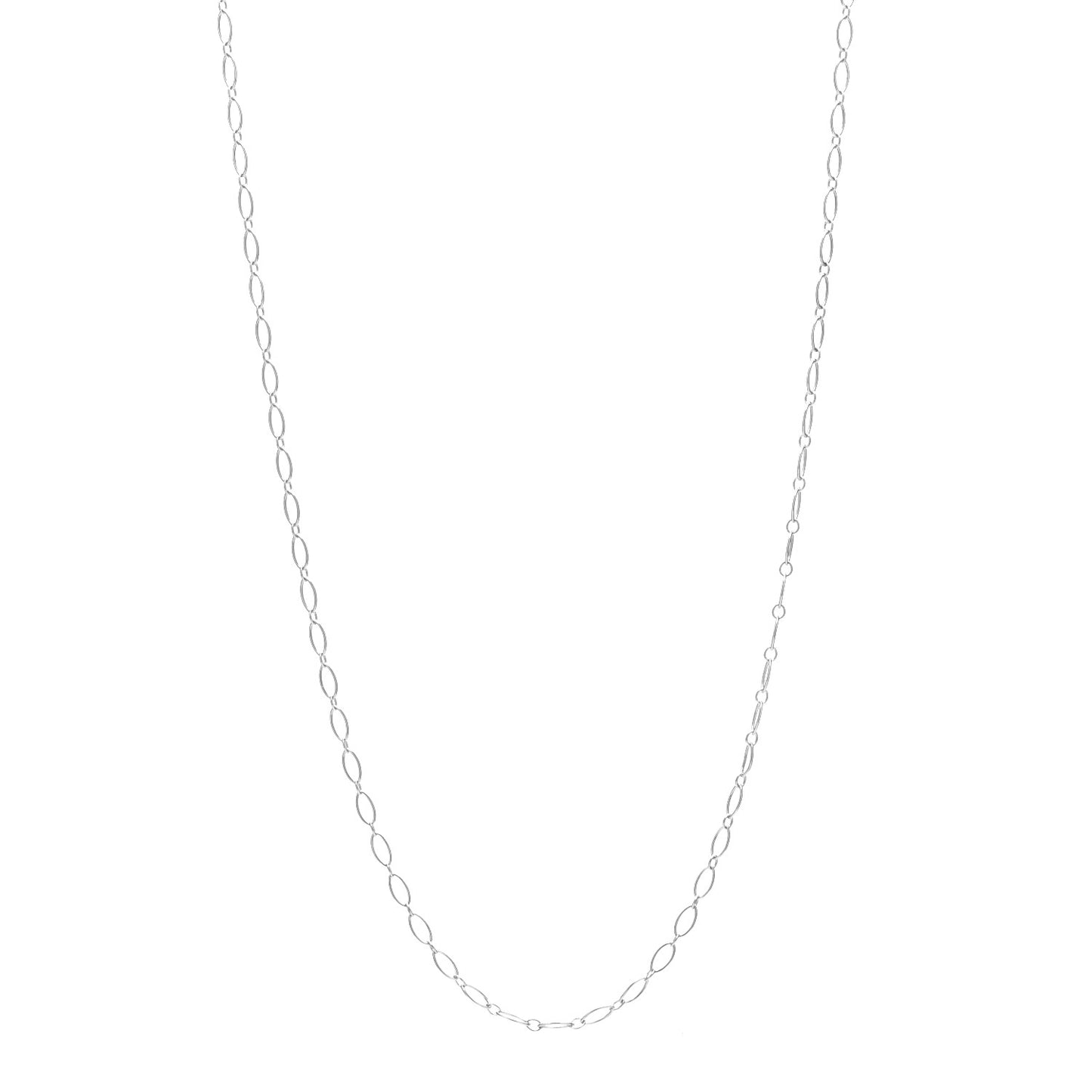 Sterling Silver Oval Link Chain Necklace 20"