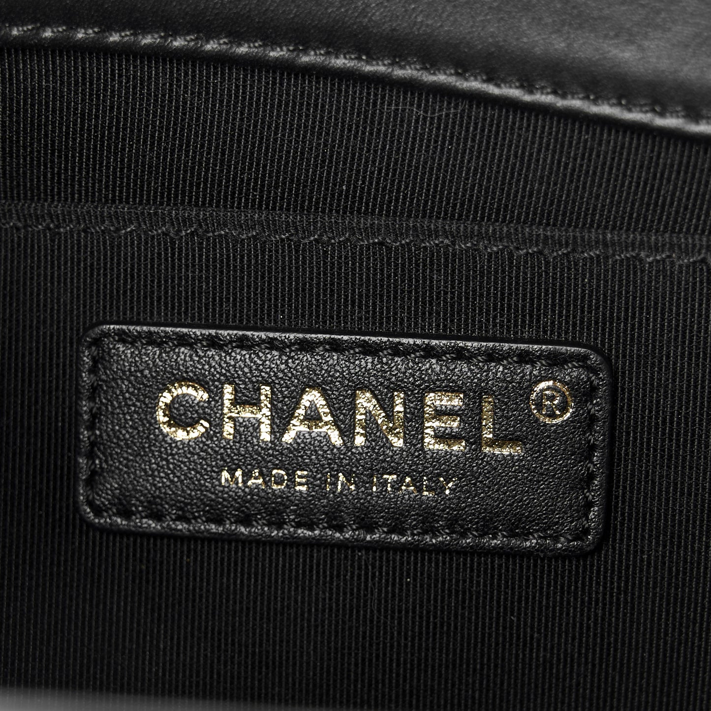 Lambskin Quilted Medium Boy Flap Black