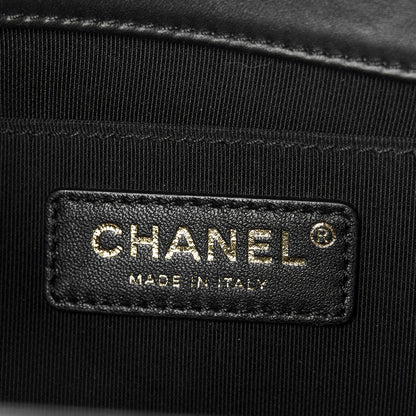 Chanel Lambskin Quilted Medium Boy Flap Black 6 of 10
