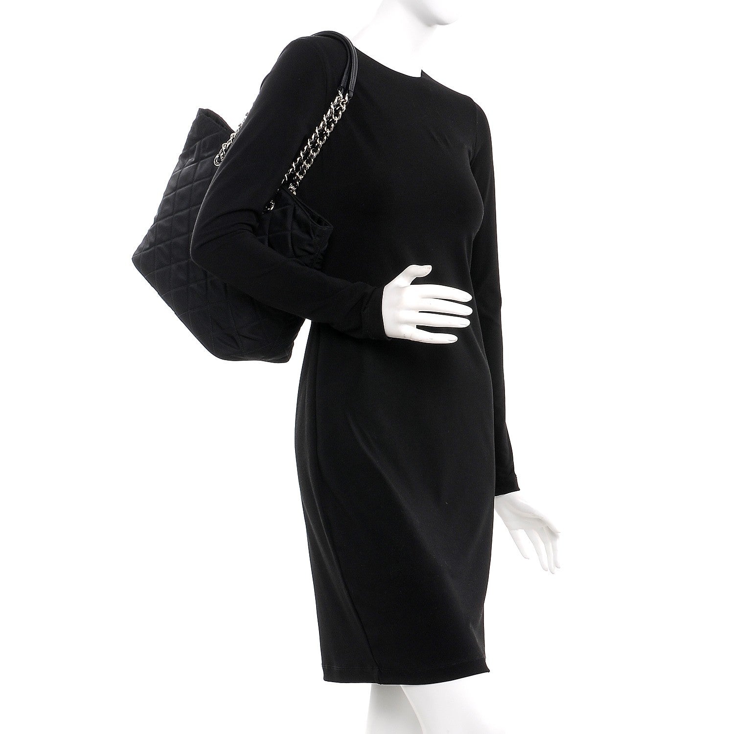 Prada Nylon Tessuto Impuntu Quilted Tote Black 2 of 8