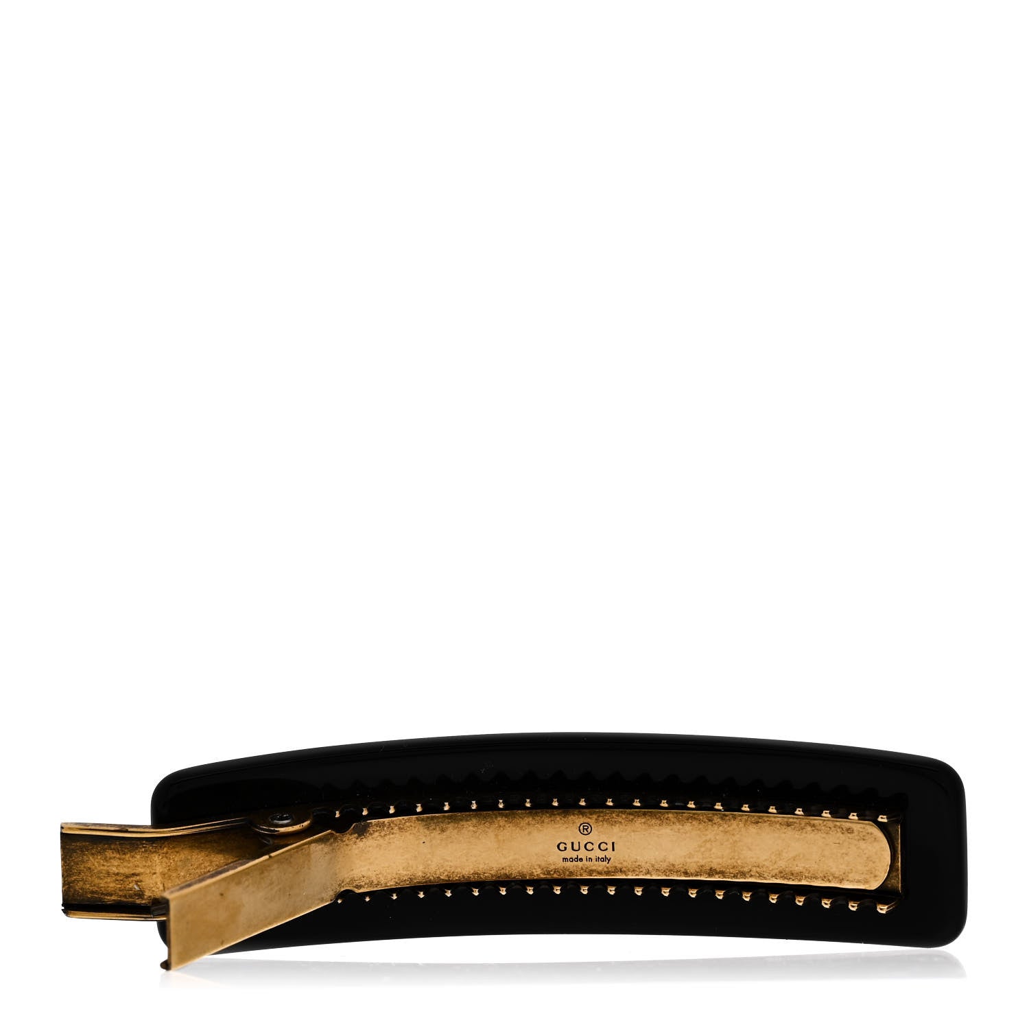 Gucci Resin Crystal Single Hair Barrette Black 3 of 4