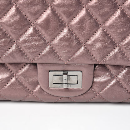 Chanel Metallic Aged Calfskin Quilted 2.55 Reissue 227 Flap Rose Fonce 8 of 10