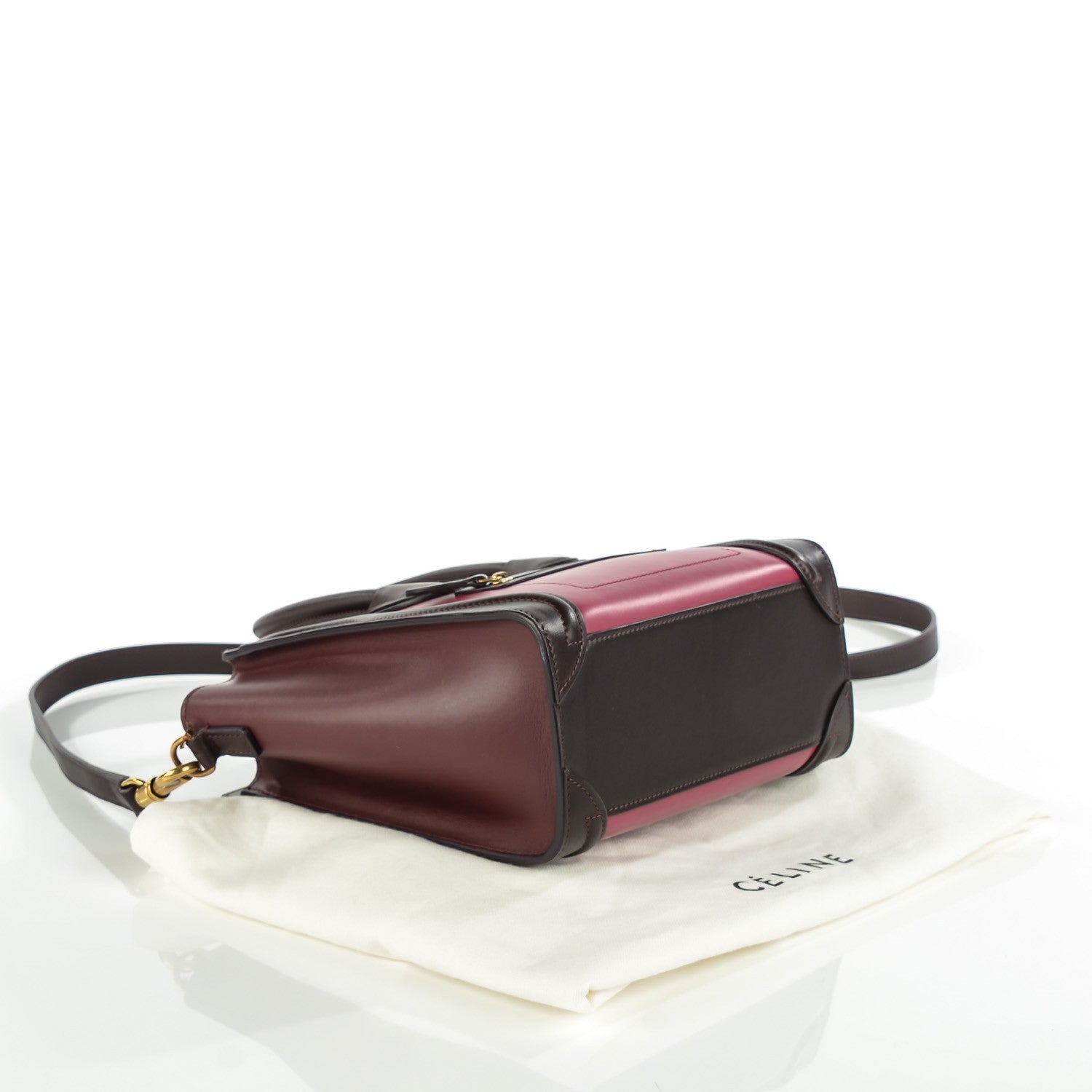 Celine Satin Calfskin Nano Tri-Color Luggage Orchid 4 of 8