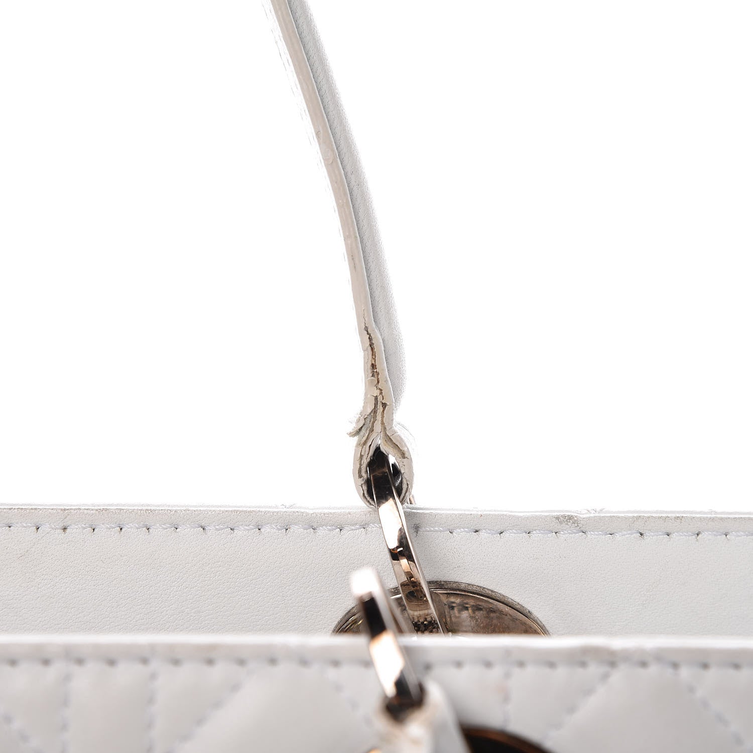 Christian Dior Lambskin Cannage Soft Lady Dior East West White 17 of 20